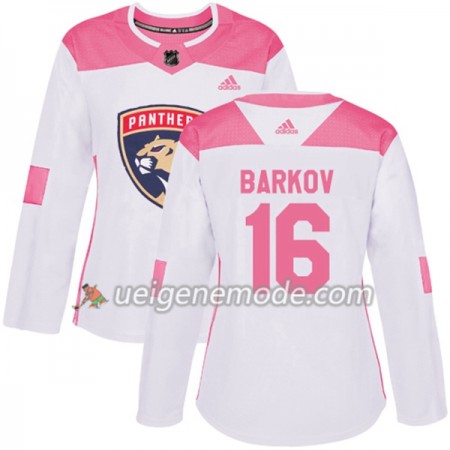 Dame Eishockey Florida Panthers Trikot Aleksander Barkov 16 Adidas 2017-2018 Weiß Pink Fashion Authentic